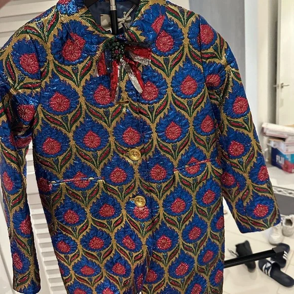 Gucci Kids Coat with Floral Pattern - Retail 2375 - Picture 3 of 5